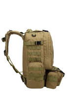 Модульний рюкзак Defense Pack Assembly 50L Coyote з відстібними підсумками, з міцного матеріалу Nylon 600D - зображення 4