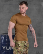 Тактична чоловіча футболка з написом ЗСУ потовідвідний S койот (85687) - зображення 4