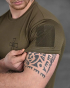 Тактична чоловіча футболка з написом ЗСУ потовідвідний L олива (85683) - зображення 5
