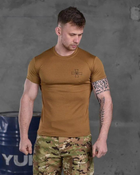 Тактична чоловіча футболка з написом ЗСУ потовідвідний M койот (85687) - зображення 1