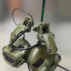 Тактические активные наушники Earmor M32 с креплением на шлем олива (244821) - изображение 9