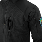 Куртка Helikon-Tex Alpha Hoodie - Grid Fleece, Black XL/Regular (BL-ALH-FG-01) - зображення 6