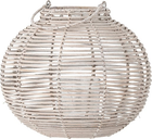 Dekoracyjna latarnia rattanowa Bloomingville Malua Lantern White Rattan (5711173305209) - obraz 1