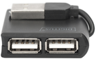 USB хаб Digitus DA-70217 USB 2.0 Black - зображення 4