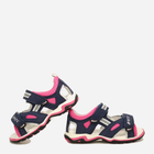 Дитячі шкіряні сандалії для дівчинки Bartek 16176-010 28 Темно-синій/Рожевий (5903607814047) - зображення 7
