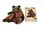 Деревянные пазлы PuzzleOK Панда Кунг-Фу 28*31 см, в деревянной упаковке, 124 детали