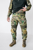 Мужские тактические брюки с наколенниками в комплекте и вставками FLEX / Крепкие Брюки рип-стоп мультикам 2XL - изображение 4