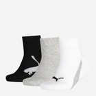Набір дитячих шкарпеток 3 пари Puma Kids Bwt Quapter 3P 90796102 39-42 Чорний/Сірий/Білий (8720245032643) - зображення 1