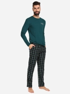 Piżama (bluza + spodnie) Tommy Hilfiger UM0UM03130 L Zielona (8720645421955) - obraz 3