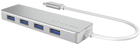 USB-C хаб Icy Box IB-HUB1425-C3 USB 3.0 4-Port Silver - зображення 2