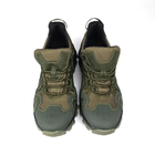Тактичні шкіряні кросівки Oksy Tactical демісезонні трекінгові Olive розмір 46 - зображення 4