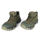Тактичні шкіряні кросівки Oksy Tactical демісезонні трекінгові Olive розмір 45 - зображення 7