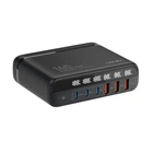 Зарядное устройство LDNIO 140W GaN с шестью портами (3U+3C) PD/QC и дисплеем Black (A6140C)