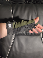 Тактические перчатки 5.11 короткопальцевые зелёные M - изображение 3