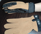 Тактичні рукавички 5.11 повнопалі коричневі M - зображення 3