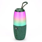 Портативна колонка TG644 5W з RGB підсвічуванням і ремінцем Green