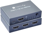 Przełącznik wideo Techly HDMI 8K/60Hz 2m HDCP 2.3 (IDATA HDMI-2138KT) - obraz 1