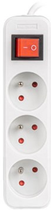 Мережевий подовжувач Lanberg PS1-03E 3 розетки 1.5 м White (PS1-03E-0150-W) - зображення 1