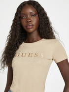 Koszulka damska bawełniana Guess Q3OI04KAK91-G1BQ XS Beżowa (7621701442420) - obraz 4