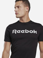 Футболка бавовняна довга чоловіча Reebok Gs Reebok Linear Rea 100042232 L Чорний/Білий (4064048052465) - зображення 4