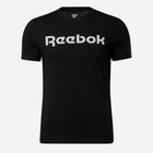 Koszulka męska bawełniana Reebok Gs Reebok Linear Rea 100042232 L Czarny/Biały (4064048052465) - obraz 6