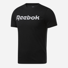Koszulka męska bawełniana Reebok Gs Reebok Linear Rea 100042232 L Czarny/Biały (4064048052465) - obraz 7