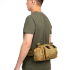 Сумка - підсумк тактична поясна Tactical військова, сумка нагрудна з ременем на плече 5 QJ-500 літрів кордура - зображення 9