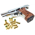 Стартовый пистолет Stalker 2914 UK Shiny Chrome, Сигнальный пистолет под холостой патрон 9мм, Шумовой - изображение 6