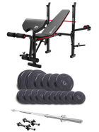 Набор Elitum Titan 68кг со скамьей HS-1055 Pro, штангой и гантелями
