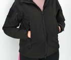 Женская тактическая куртка Eagle Soft Shell с флисом Black XL (AW010801) - изображение 4