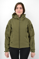 Женская тактическая куртка Eagle Soft Shell с флисом Green Olive XL (AW010793) - изображение 2