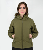 Женская тактическая куртка Eagle Soft Shell с флисом Green Olive XL (AW010793) - изображение 3