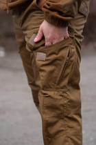 Чоловічі тактичні штани «Kayman Military» койот із посиленими зонами та накладними кишенями Rip-stop 32/32 - зображення 5