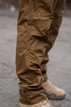 Чоловічі тактичні штани «Kayman Military» койот із посиленими зонами та накладними кишенями Rip-stop 32/32 - зображення 8