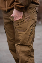 Чоловічі тактичні штани «Kayman Military» койот із посиленими зонами та накладними кишенями Rip-stop 38/32 - зображення 4