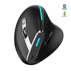 Вертикальная мышь беспроводная Zelotes F-36 с аккумулятором и RGB подсветкой 2,4G+Bluetooth Black