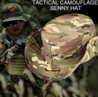 Тактичний Панама Мультикам тактичний капелюх, армійська камуфляжна Військова ЗСУ - зображення 12