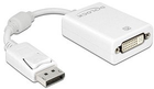 Adapter DeLock DisplayPort - DVI White (4043619617654)