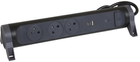 Мережевий подовжувач Legrand 3x2PZ + USB A/C 1.5 м Black (3414971942721) - зображення 3