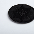 Шеврон на липучці IDEIA Кокарда Поліція кругла 6 см чорна на чорному (2200004279466) - зображення 3
