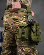 Набедренная тактическая кабура для пистолета Tactic с карманом под магазин олива - изображение 3
