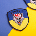 Шеврон на липучці IDEIA Грузія, вовк на фоні прапора України 8х10 см (2200004303567) - зображення 7