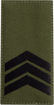 Шеврон нашивка на липучке IDEIA погон звания ВСУ Сержант 5х10 см (2200004295619) - изображение 1