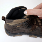 Шкіряні тактичні черевики OKSY TACTICAL Brown літні (сітка) 44 розмір - зображення 10