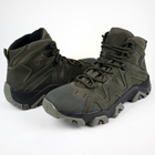 Шкіряні тактичні черевики OKSY TACTICAL Olive літні (сітка) 40 розмір - зображення 3