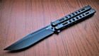 Нож бабочка складной типа Балисонг Black D10 - изображение 1