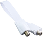 Adapter antenowy DPM przewód typu F ultra slim 20 cm biały (5903332589937) - obraz 1