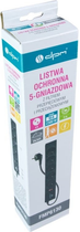 Listwa ochronna z wyłącznikiem DPM 5 gniazd 5 m czarna (FMP6150) - obraz 4