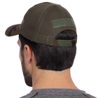 Тактична бейсболка кепка з сіткою та липучкою літня для туризму походів повсякденного носіння камуфляж АН0362 One size - зображення 4