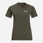 Koszulka damska bawełniana Jack Wolfskin Essential T W 1808352-4341 XL Zielona (4064993851724) - obraz 3